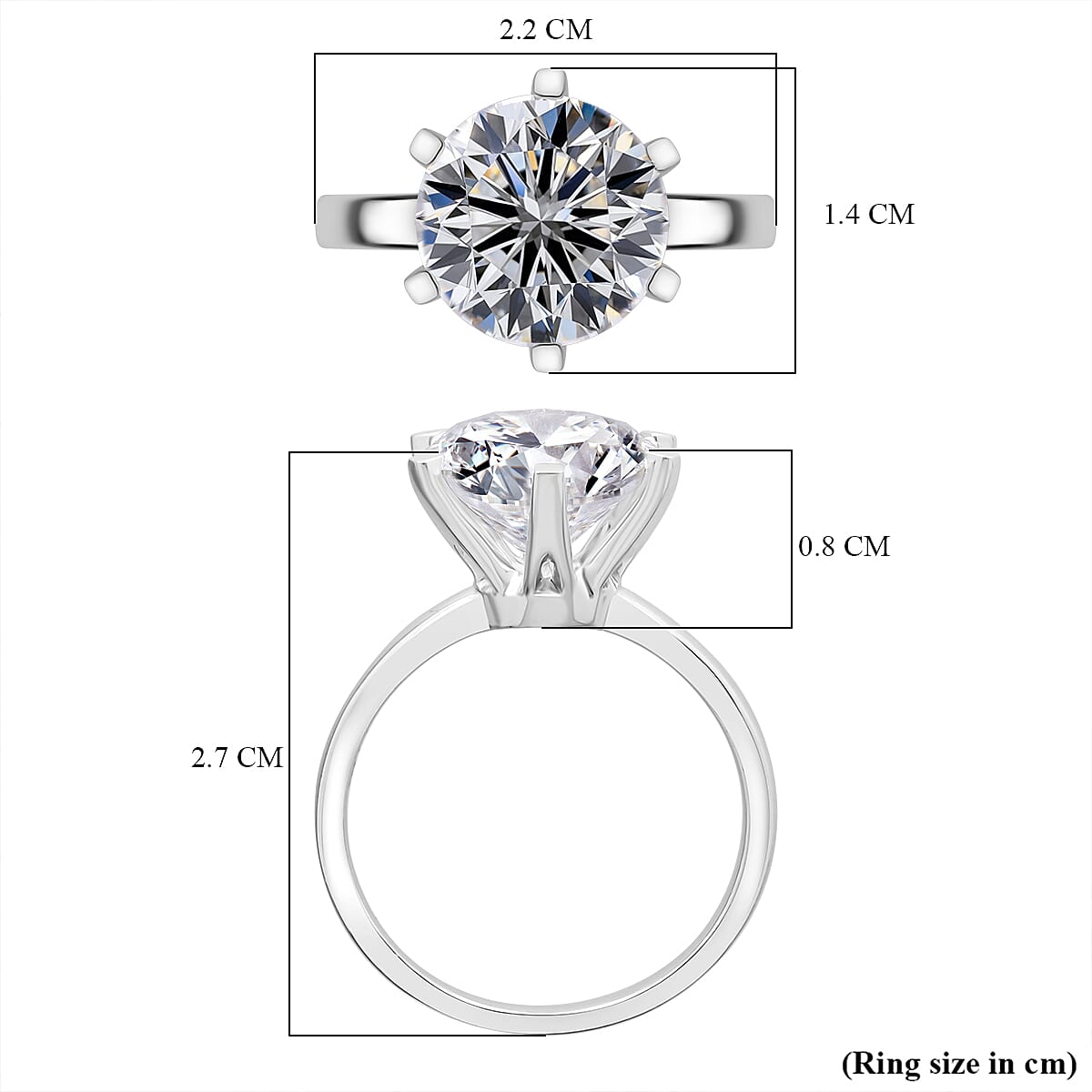 Luxuriant Diamond 950 Platinum IGI Certified Lab Grown Diamond Solitaire Ring, 5.00 Ct, 6.20 Gms