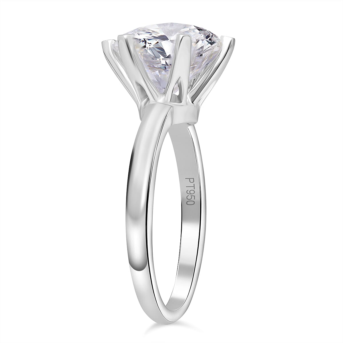 Luxuriant Diamond 950 Platinum IGI Certified Lab Grown Diamond Solitaire Ring 5.00 Ct, Platinum Wt. 6.20 Gms.