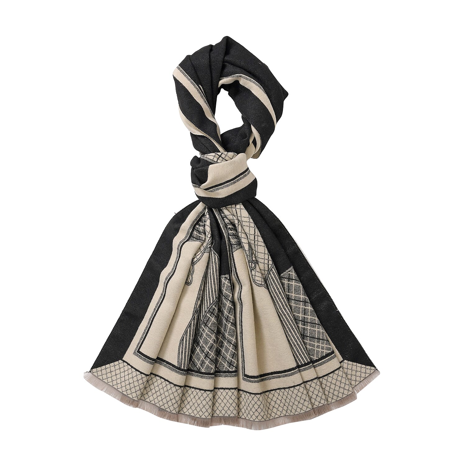 Designer Luxurious Horse Print Warm Shawl