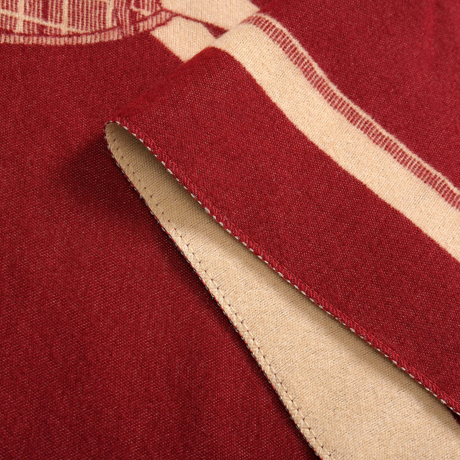 CLOSEOUT DEAL - Designer Luxurious Horse Print Warm Shawl - Red CLOSEOUT DEAL - Designer Luxurious Horse Print Warm Shawl - Red