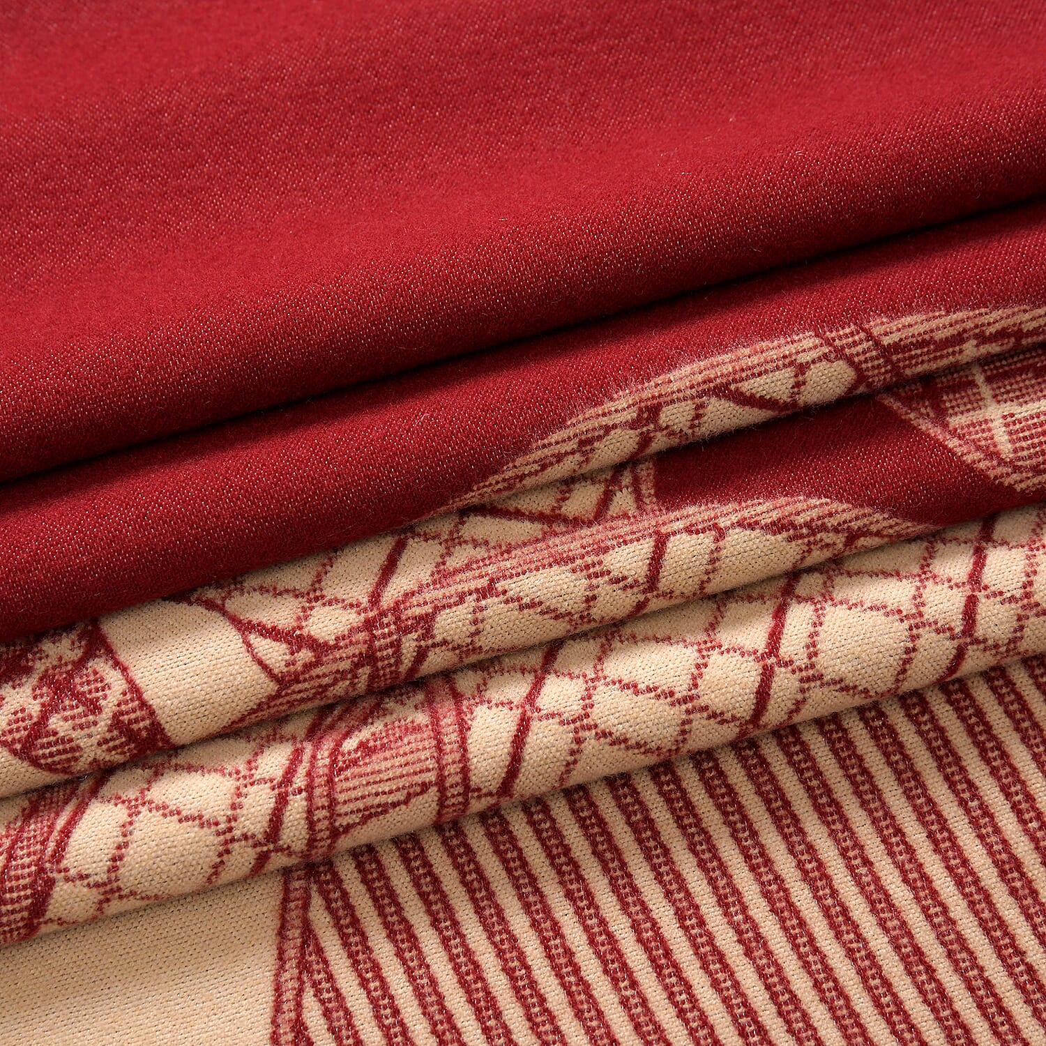 CLOSEOUT DEAL - Designer Luxurious Horse Print Warm Shawl - Red CLOSEOUT DEAL - Designer Luxurious Horse Print Warm Shawl - Red