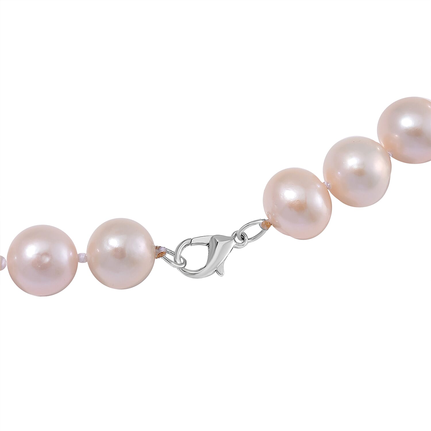 ネックレス・ペンダント Everyday Pearl Necklace 10mm 10mm White Pearl Necklace Double Strand - 17” Hand Knotted