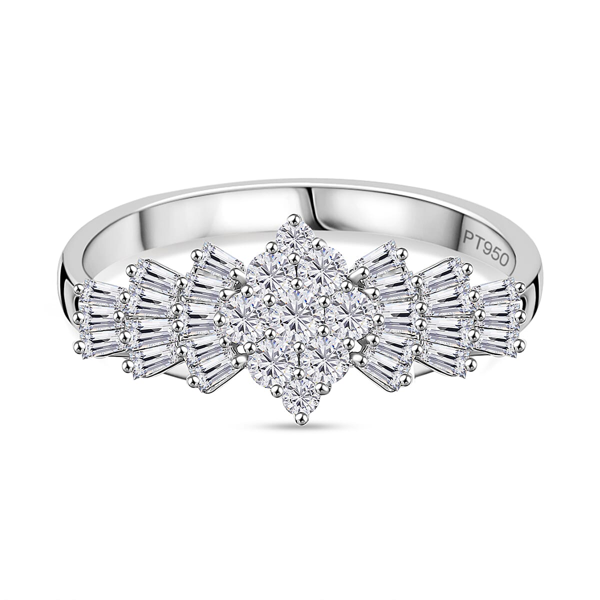 OneTime Deal- 950 Platinum SGL Certified I1-I2-GH  Natural Diamond  Ring 1.00 ct