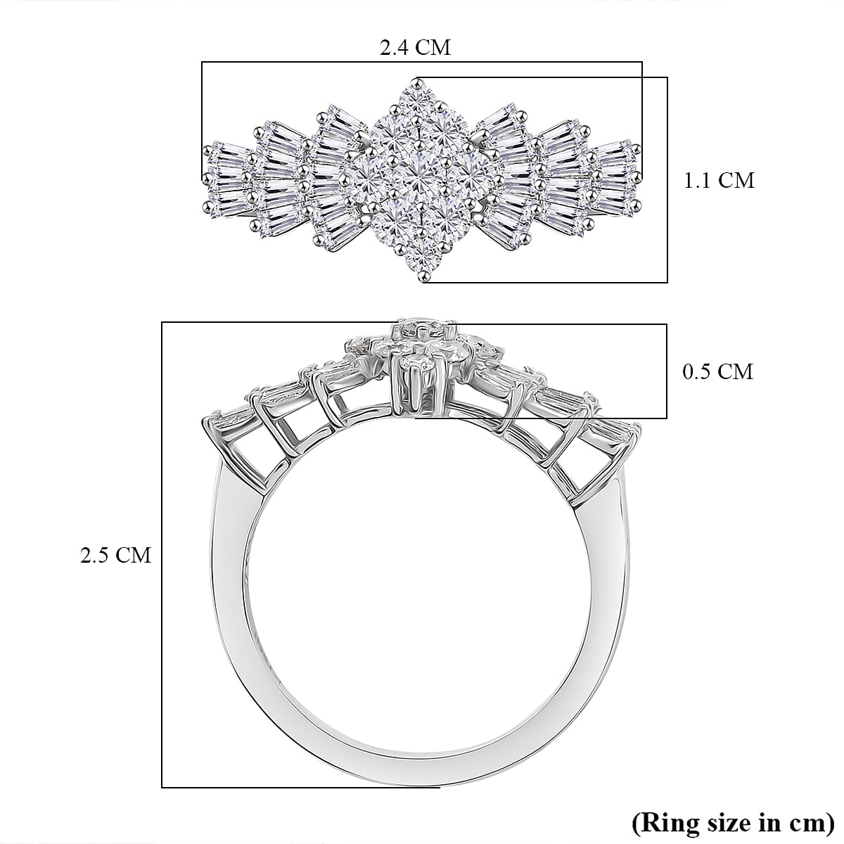OneTime Deal- 950 Platinum SGL Certified I1-I2-GH  Natural Diamond  Ring 1.00 ct