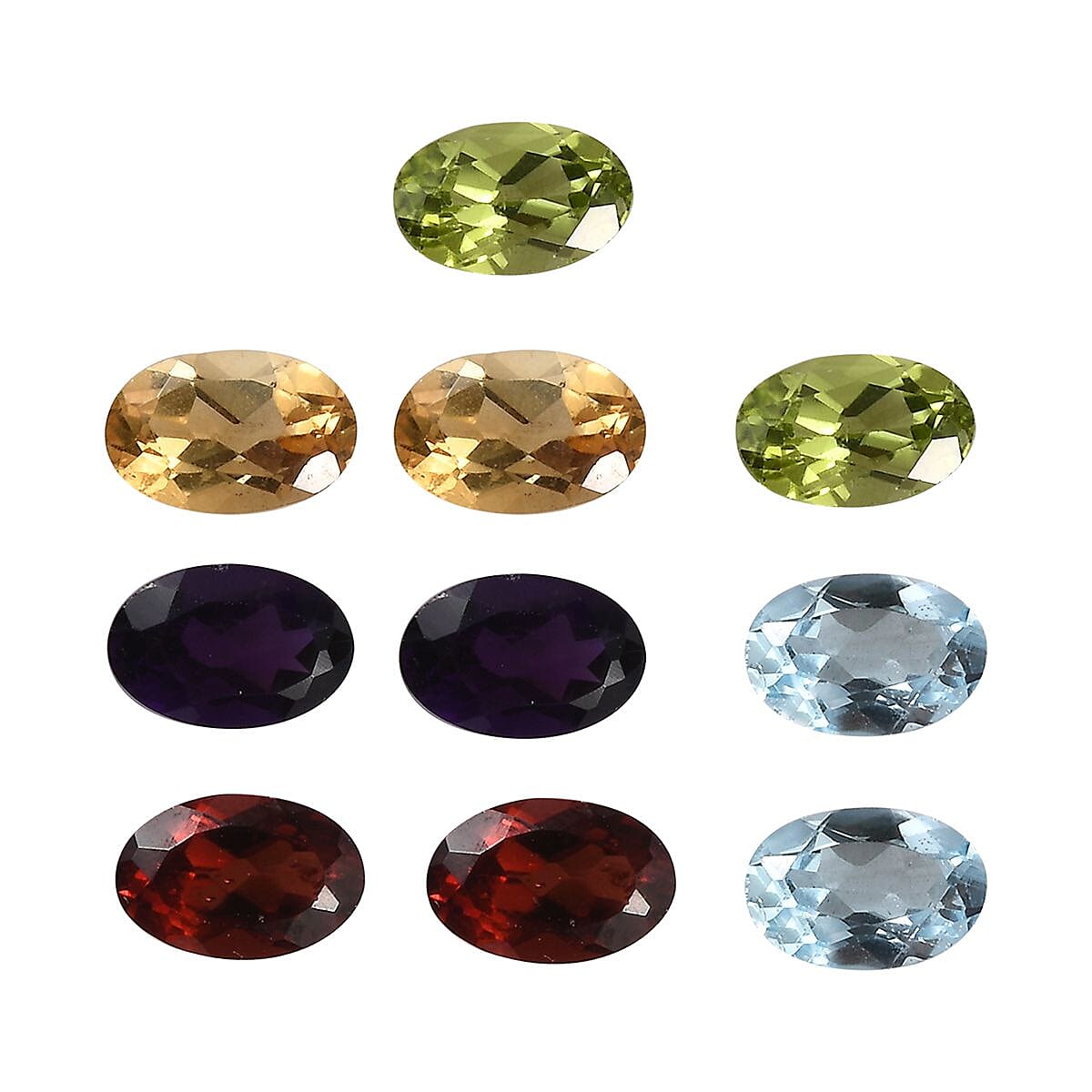 Multi Gemstones Oval 6x4 mm