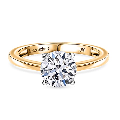 Luxuriant Diamond - 9K Yellow Gold SGL Certified (VS-G-H) Lab Grown Diamond Ring 2.00 Ct.