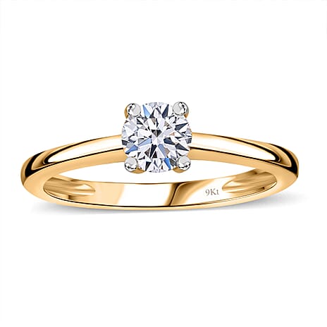 Luxuriant Diamond - 9K Yellow Gold SGL Certified (VS-G-H) Lab Grown Diamond Ring 2.00 Ct.