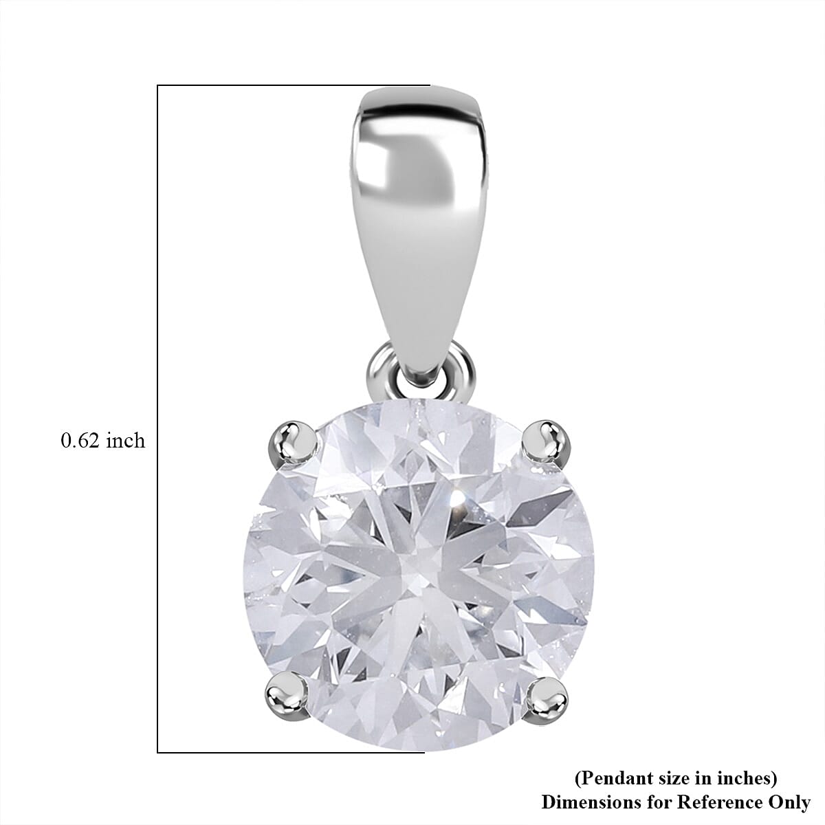 Luxuriant Diamond - 950 Platinum SGL Certified (VS-G-H) Lab Grown Diamond Pendant 2.00 Ct.