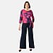 La Marey Abstract Print Side Knot Detail Top 