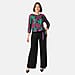 La Marey Abstract Print Side Knot Detail Top 