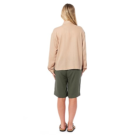 Charlotte West Linen Woven Jacket - Stone