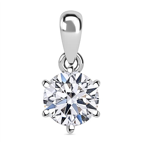 Luxuriant 950 Platinum SGL Certified Lab Grown Diamond (VS-EF) Round Pendant 1.00 Ct.