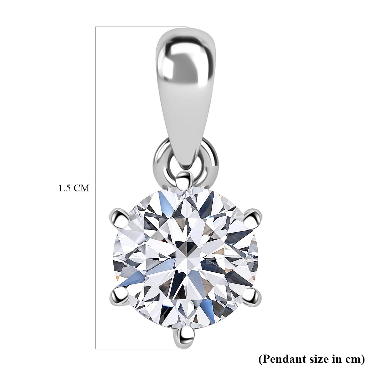 Luxuriant 950 Platinum SGL Certified Lab Grown Diamond (VS-EF) Round Pendant 1.00 Ct.
