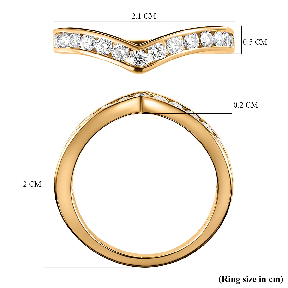 Lab Grown Diamond SI-GH Wishbone Ring in Sterling Silver