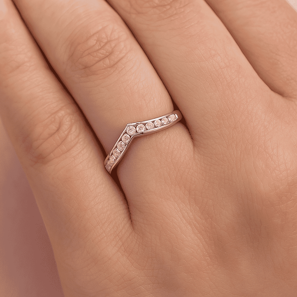 Lab Grown Diamond SI-GH Wishbone Ring in Sterling Silver