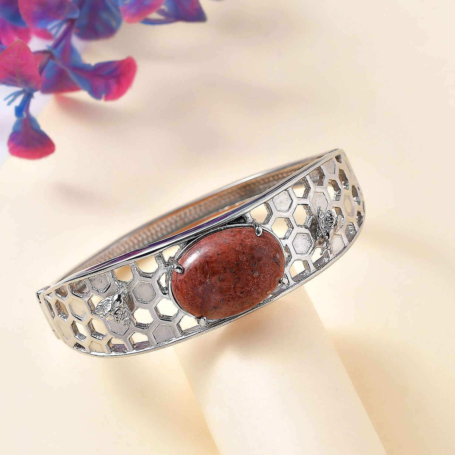 Poppy Jasper Full Bangle (Size 7.50) 24.96 CT
