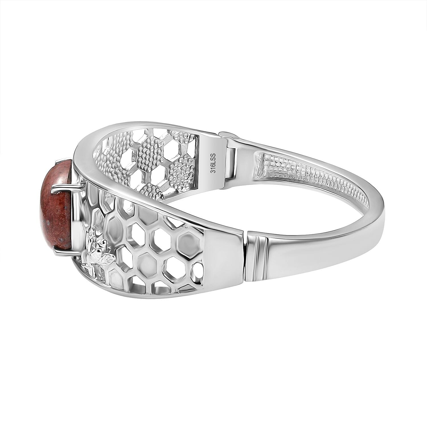 Poppy Jasper Full Bangle (Size 7.50) 24.96 CT