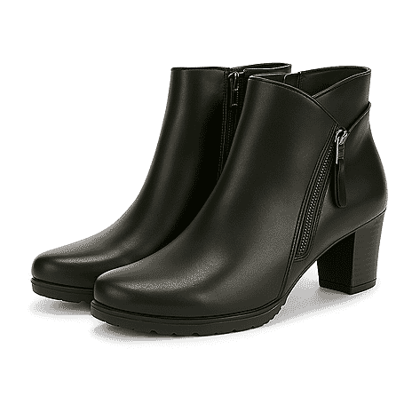 Emma Ladies AMY Mid Heel Ankle Boots  (Size 6) - Black Tone