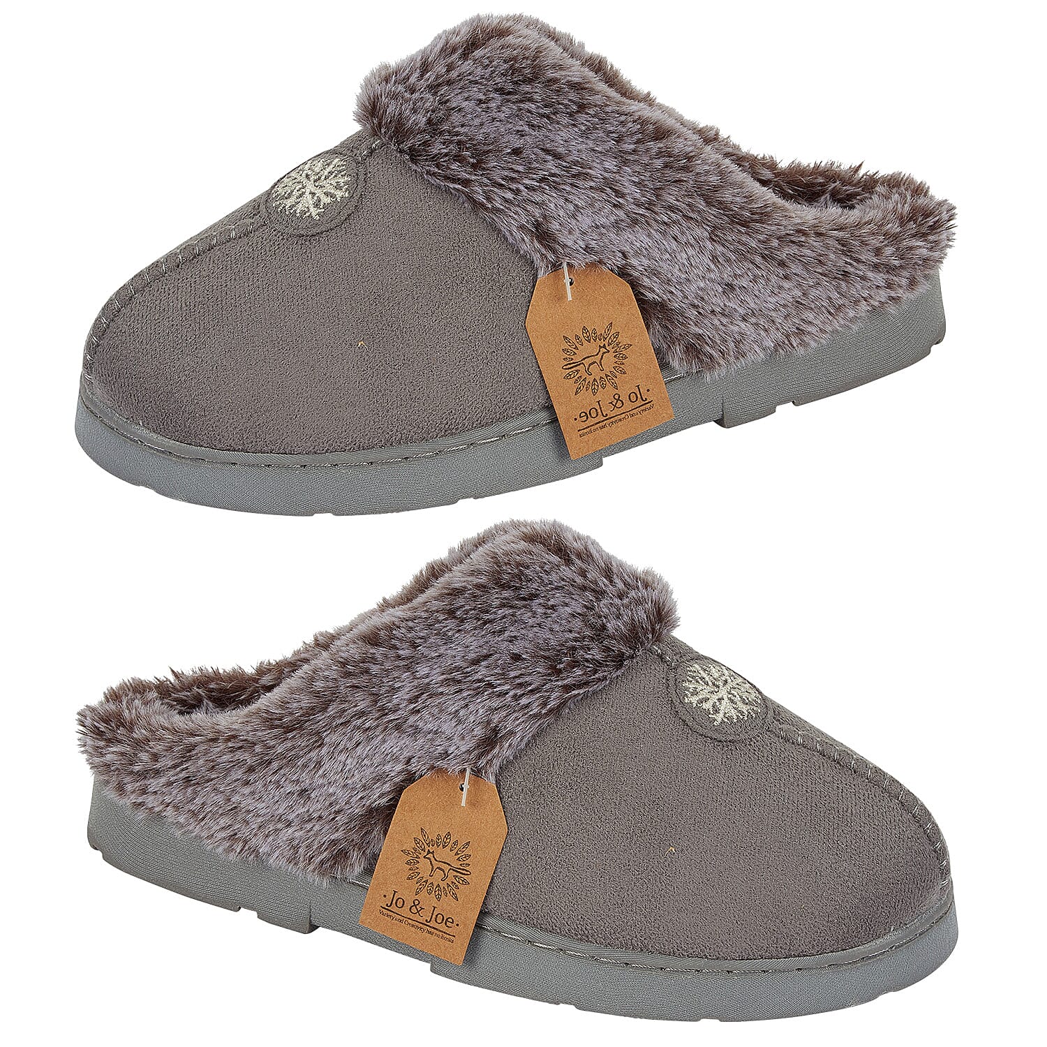 Jo & Joe Ladies Slipper (Size 3) - Grey