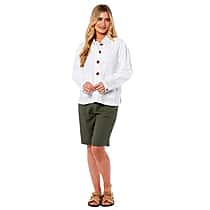 Ladies Long Sleeves Linen Jacket