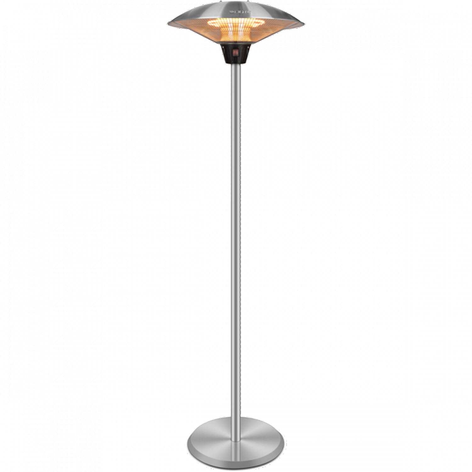 Winters Must Have- Mushroom Electric Patio Heater 2050 mm X 580mm - Silver- Limited stock