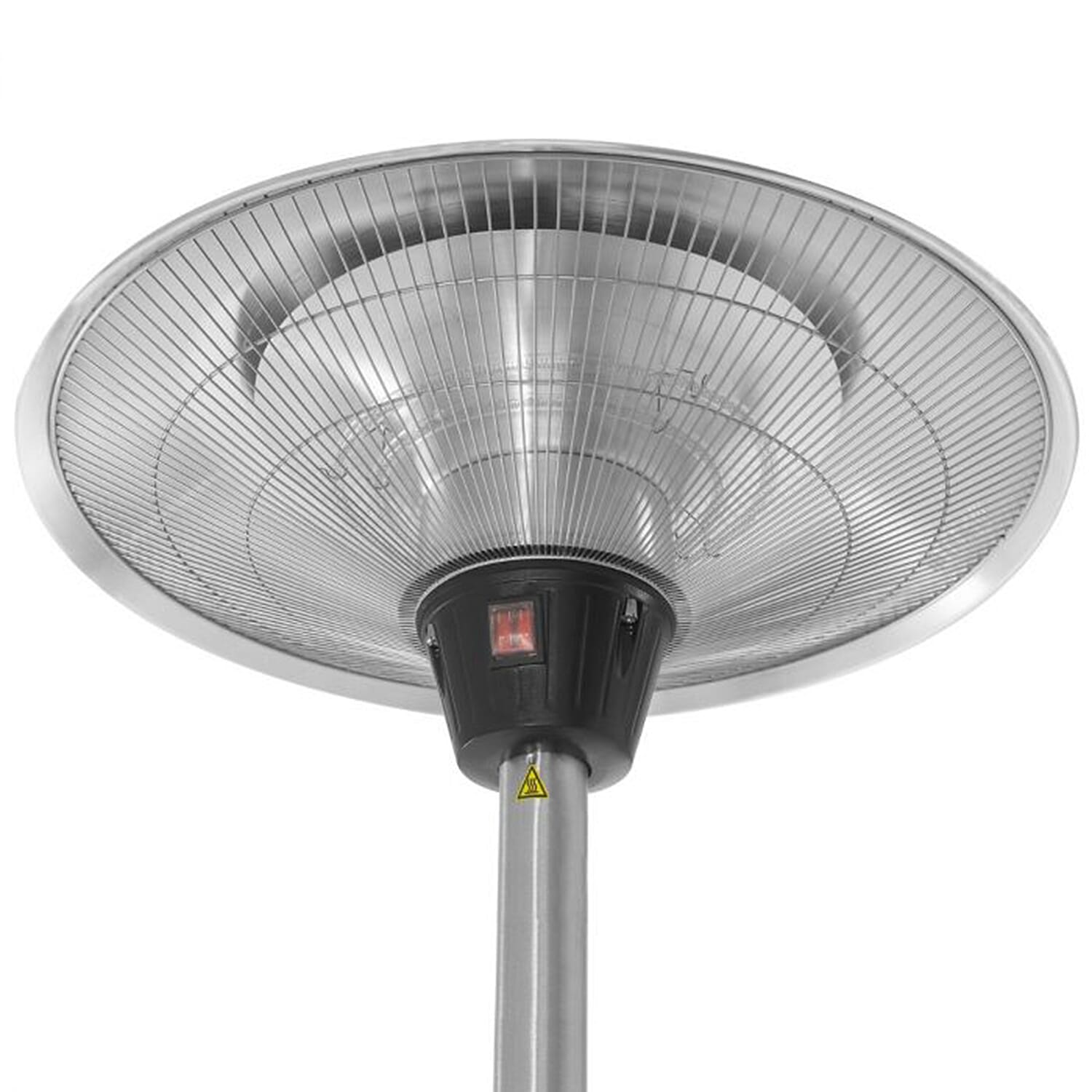 Winters Must Have- Mushroom Electric Patio Heater 2050 mm X 580mm - Silver- Limited stock