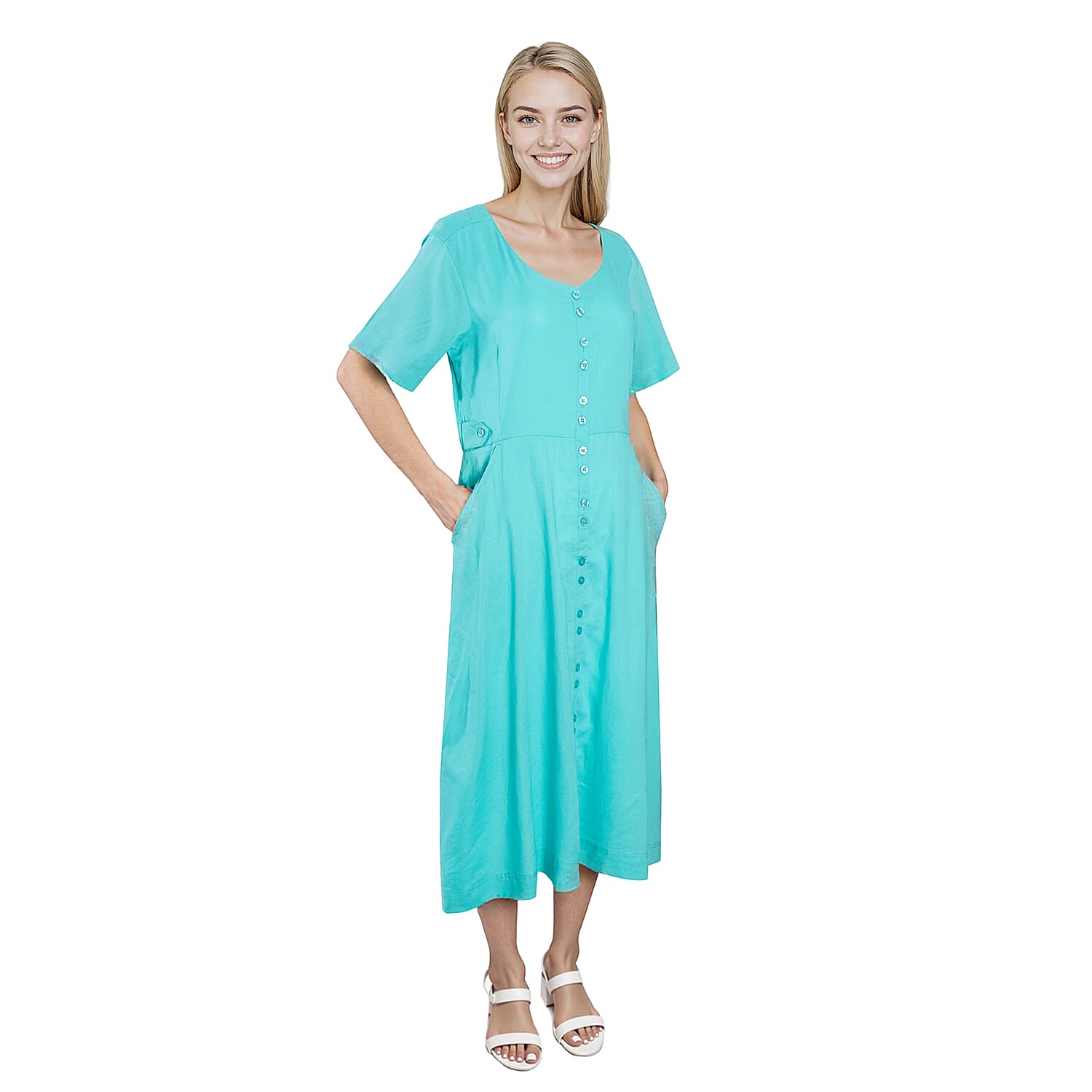 La Marey Linen Woven Dress