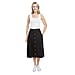 La Marey Button A-line Midi Skirt (Size 12) - Black