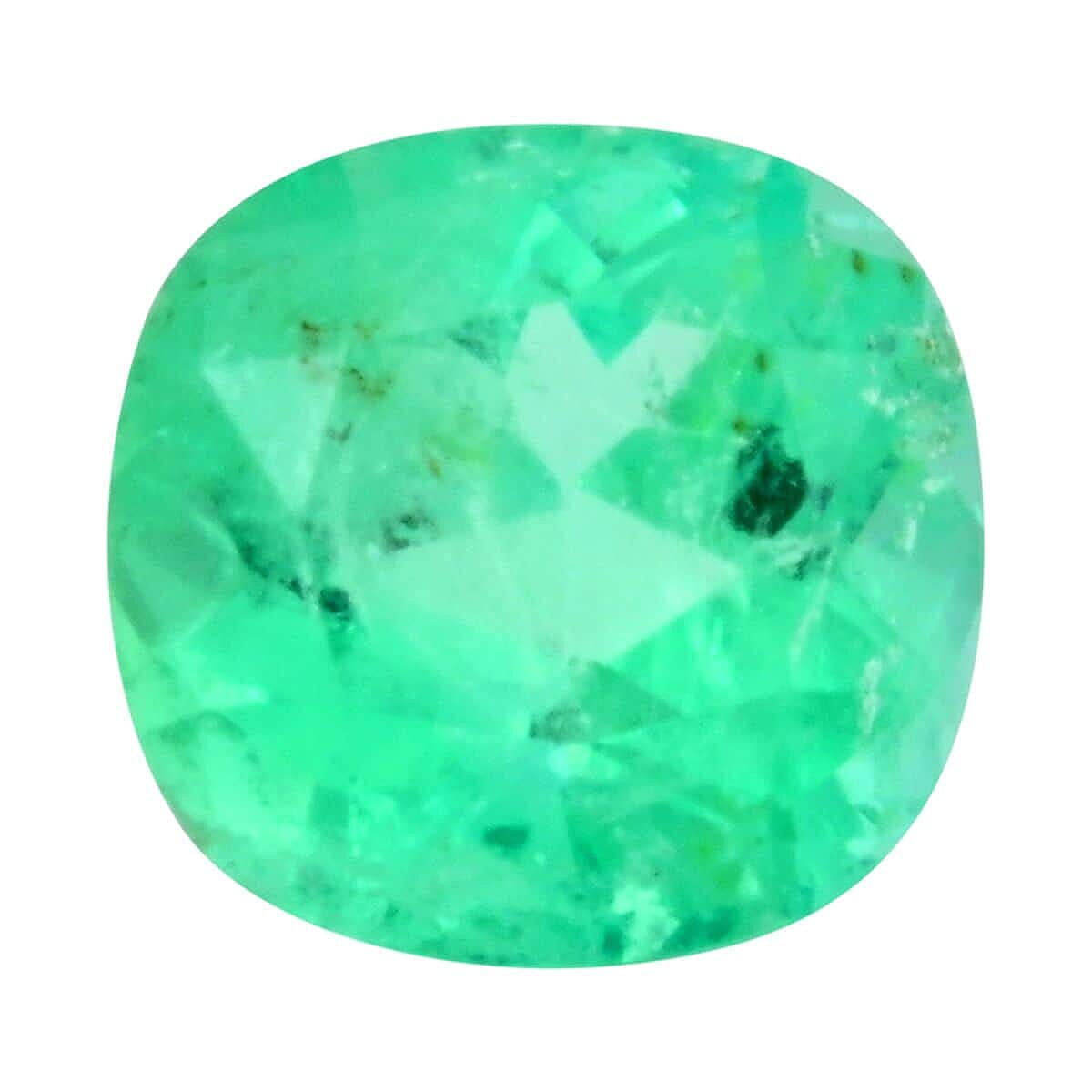 Certified and Appraised AAAA Boyaca Colombian Emerald AGI Certified Loose Gemstone (Cushion Shape 12.20x11.81x8.22) 6.87 Ct.