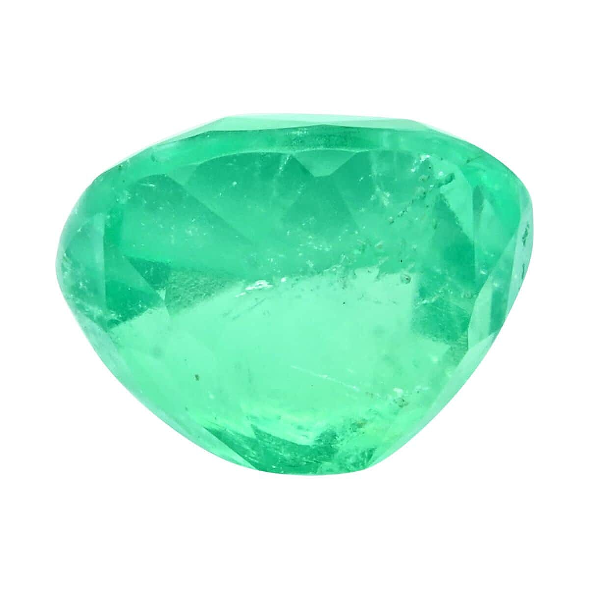 Certified and Appraised AAAA Boyaca Colombian Emerald AGI Certified Loose Gemstone (Cushion Shape 12.20x11.81x8.22) 6.87 Ct.