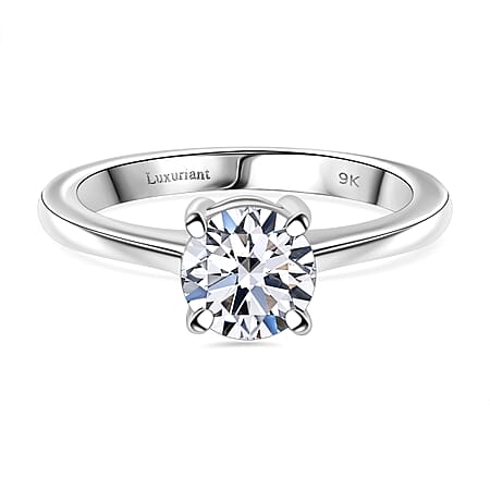 Luxuriant Diamond 1 Ct. Lab Grown Diamond Solitaire Ring in 9K White Gold, SGL Certified