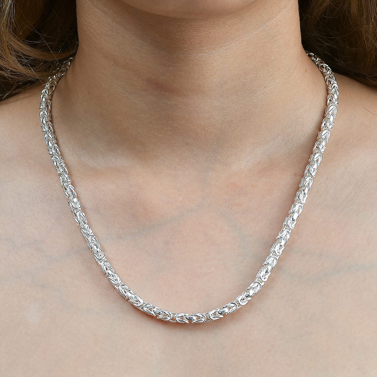 Ottoman Treasure - Sterling Silver Byzantine SOLID Necklace (Size - 20),  Silver Wt. 44.07 Gms