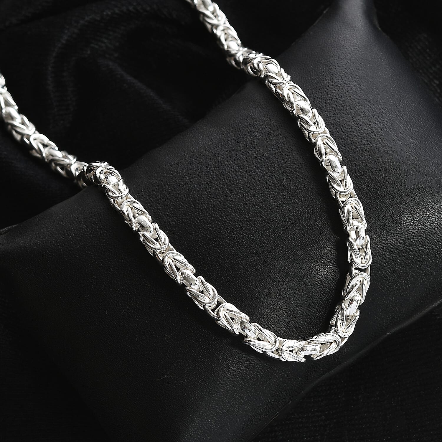 Ottoman Treasure - Sterling Silver Byzantine SOLID Necklace (Size - 20),  Silver Wt. 44.07 Gms