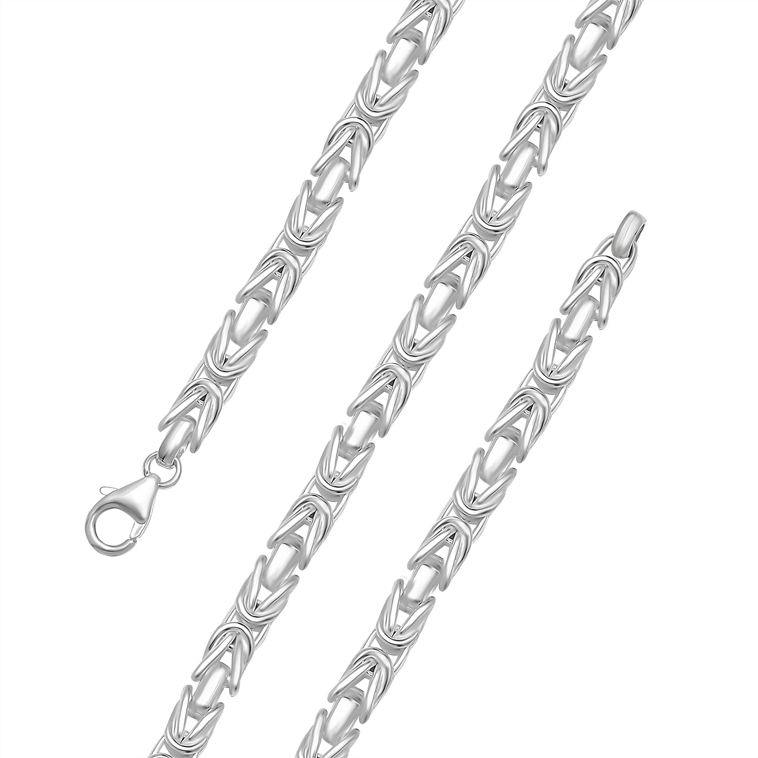 Ottoman Treasure - Sterling Silver Byzantine SOLID Necklace (Size - 20),  Silver Wt. 44.07 Gms