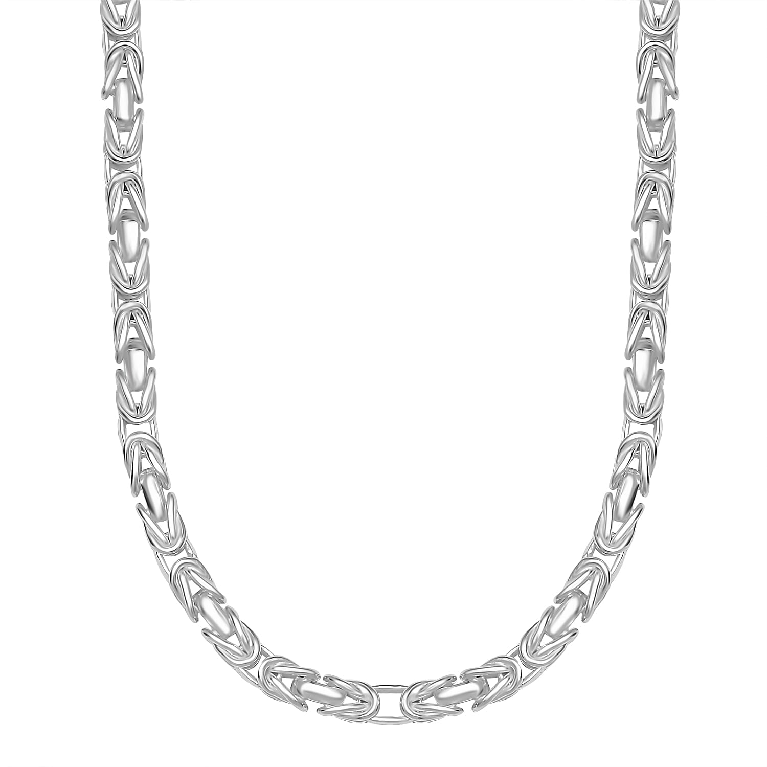 Ottoman Treasure - Sterling Silver Byzantine SOLID Necklace (Size - 20),  Silver Wt. 44.07 Gms