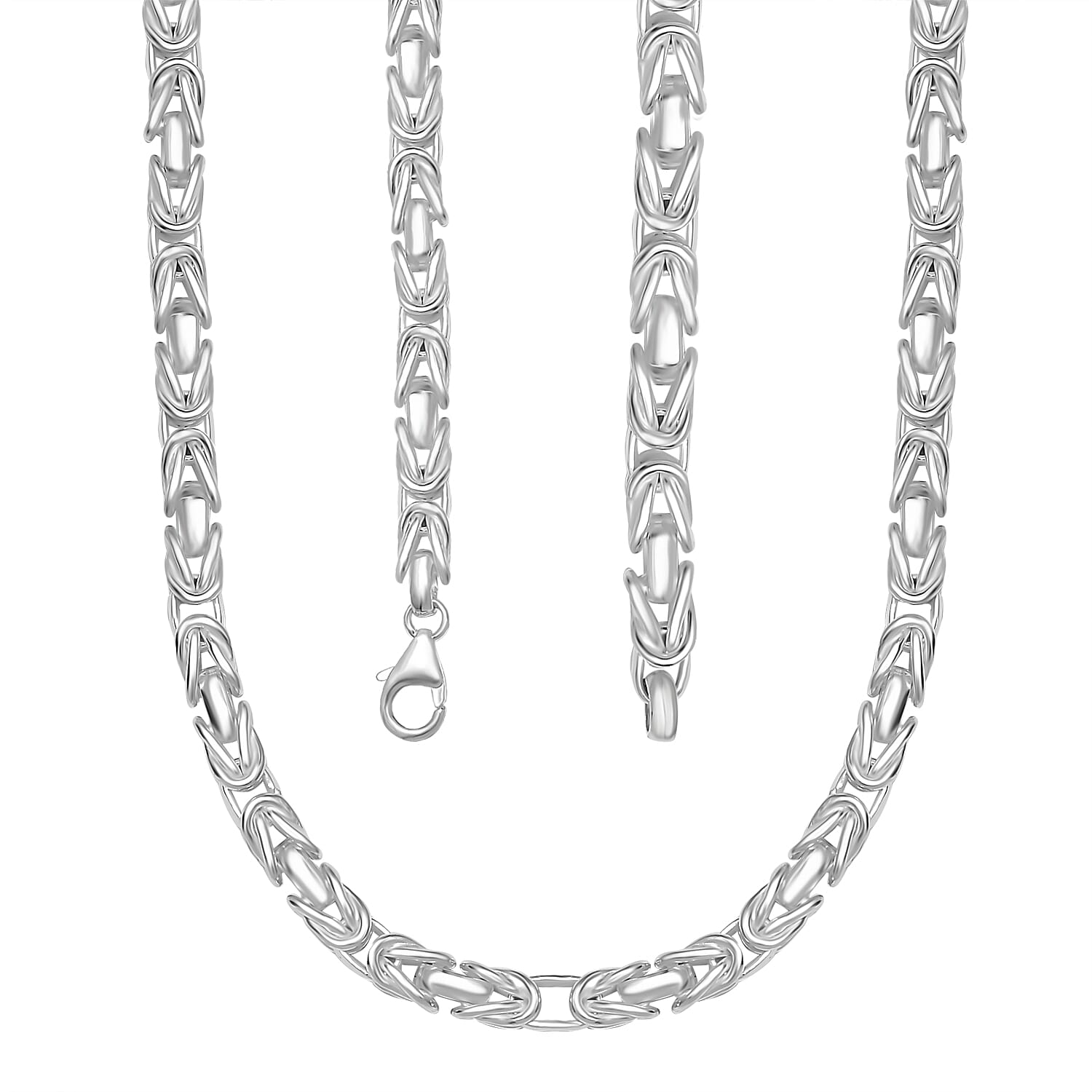 Ottoman Treasure - Sterling Silver Byzantine SOLID Necklace (Size - 20),  Silver Wt. 44.07 Gms