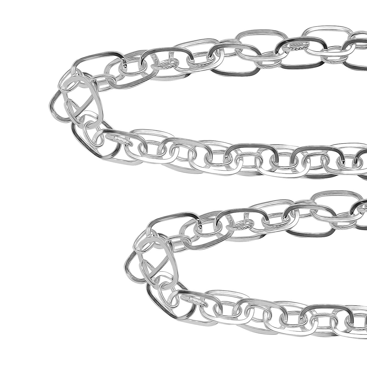 One Time Deal  - Sterling Silver Prince of Wales Necklace (Size - 20). Silver wt 27.91 Gms