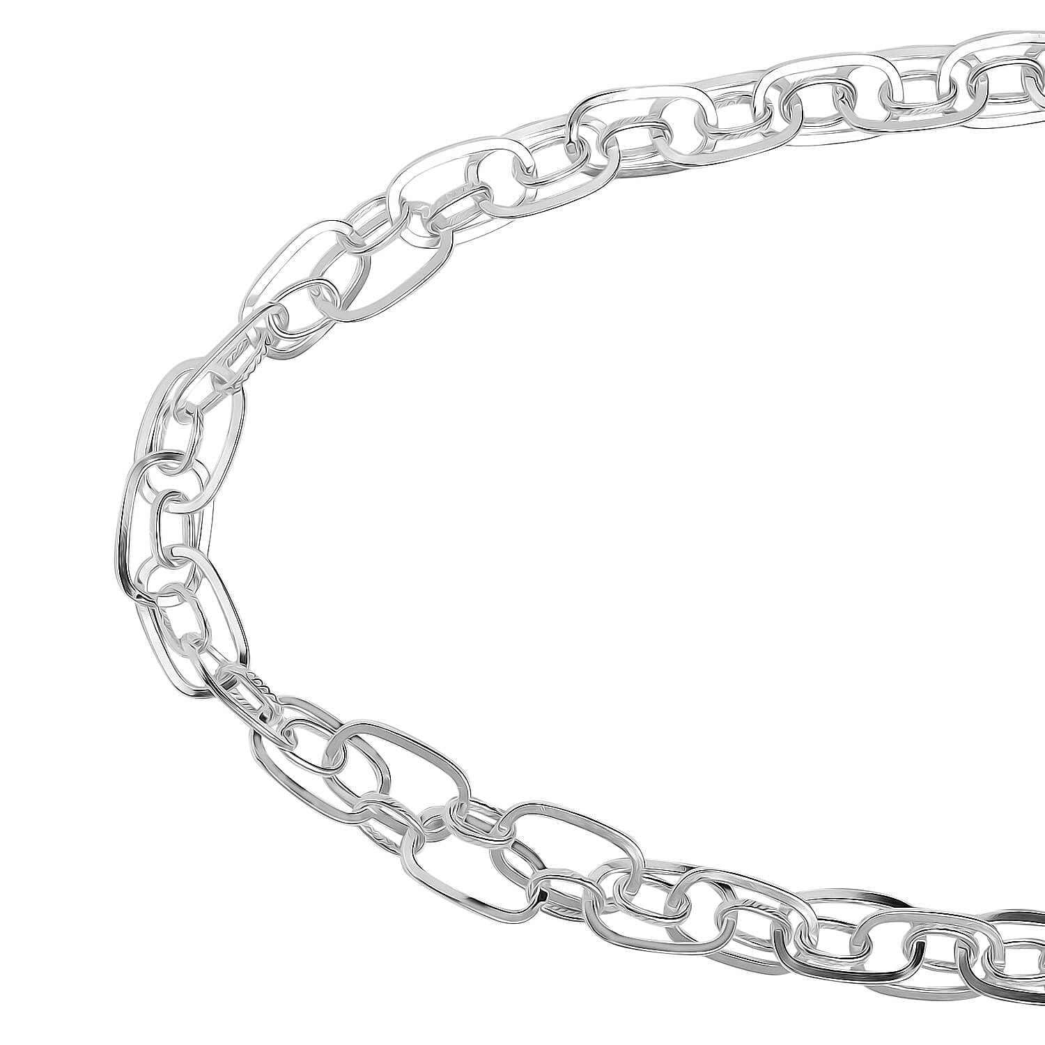 One Time Deal  - Sterling Silver Prince of Wales Necklace (Size - 20). Silver wt 27.91 Gms