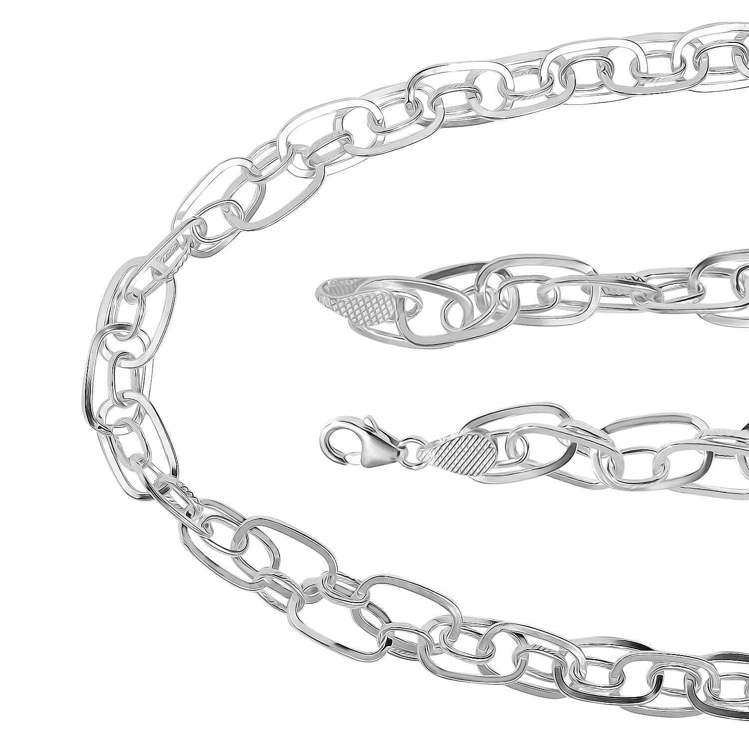 One Time Deal  - Sterling Silver Prince of Wales Necklace (Size - 20). Silver wt 27.91 Gms