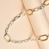 Rolo-Paperclip Hybrid 18K Vermeil Yellow Gold Plated Sterling Silver Necklace (Size - 20), Silver wt. 22.00 Gms.