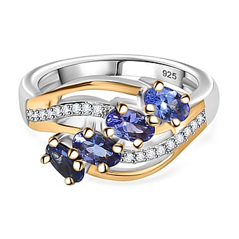 https://tjcuk.sirv.com/Products/79/3/7938773/Tanzanite-White-Zircon-Ring-in-Rhodium-and-18K-Vermeil-Yellow-Gold-Pla_7938773.jpg?w=342&h=342