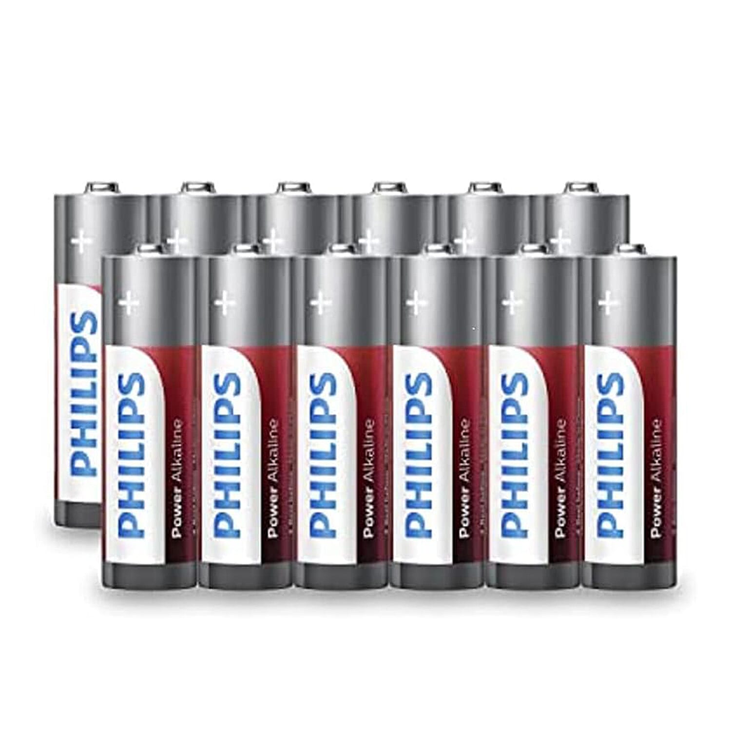 Philips Power Alkaline AAA Batteries (Pack of 12) - Red