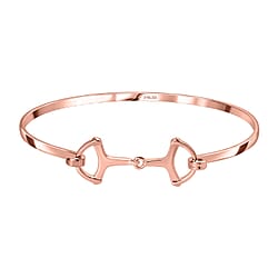 Biggest Designer Closeout - Snaffle Bangle in Silver Tone (Size 8.5)