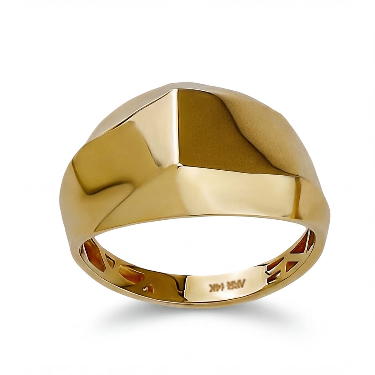 Mega Close Out Deal - 9K Yellow Gold Pyramid Ring, Gold Wt. 3.15 Gms.