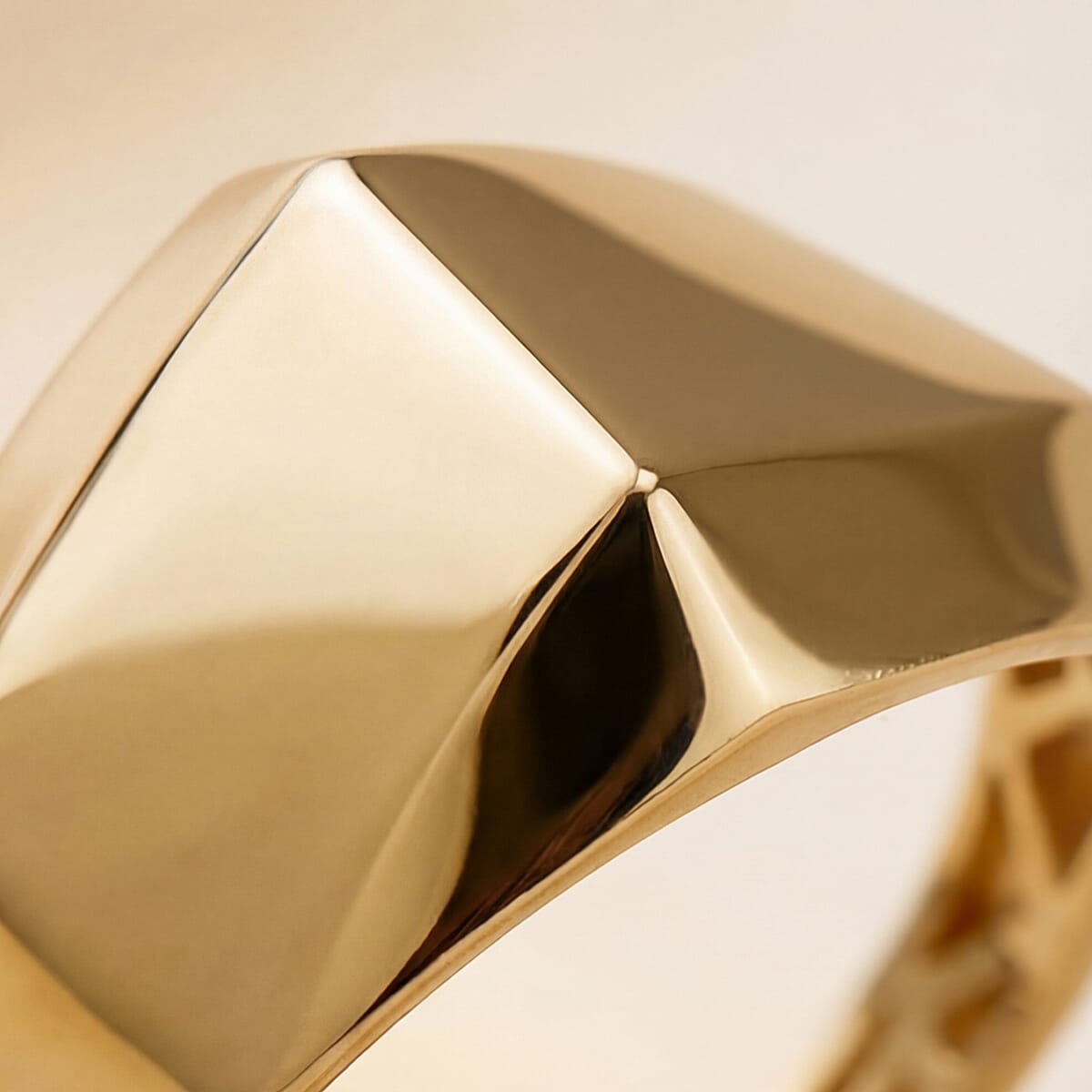 Mega Close Out Deal - 9K Yellow Gold Pyramid Ring, Gold Wt. 3.15 Gms.