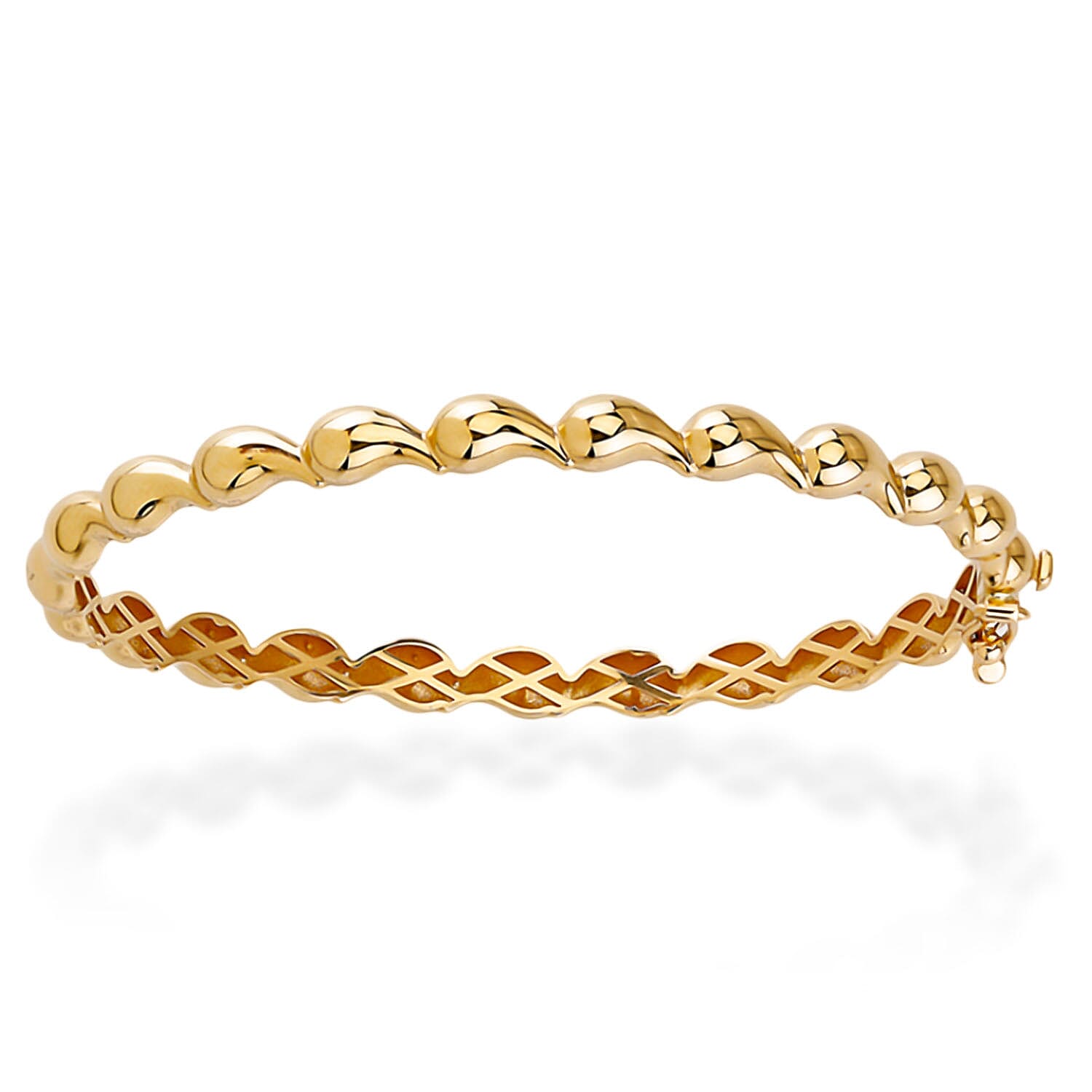 Designer Inspired Close Out - 9K Yellow Gold Bangle (Size - 7) Gold Wt. 6.40 Gms.