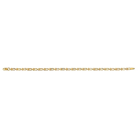 Vicenza CloseOut - 9K Yellow Gold Industrial Bracelet (Size - 7.5) With Lobster Clasp