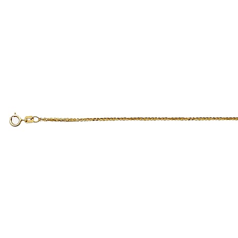 JCK Vegas Find - 9K Yellow Gold Spiga Necklace With Spring Ring Clasp (Size - 20)