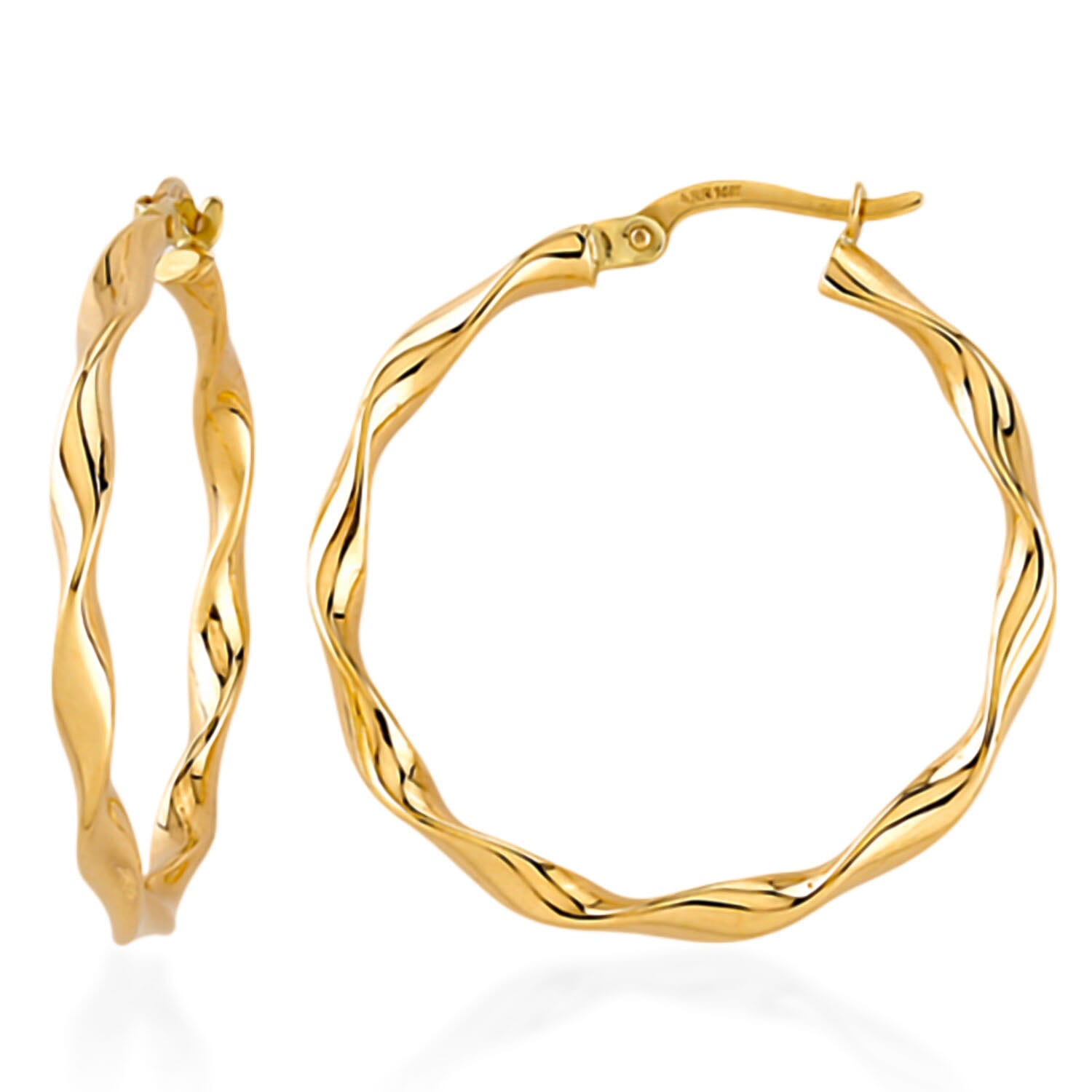 Hatton Garden Closeout - 9K Yellow Gold Earring With Clasp