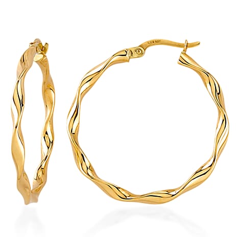 Hatton Garden Closeout - 9K Yellow Gold Earring With Clasp 1.55 Gms